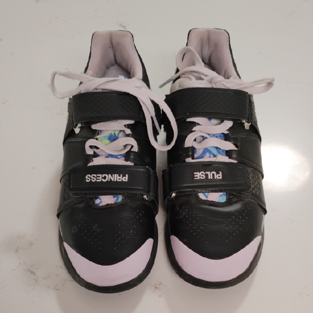 Reebok Silver and Black Athletic Shoes with Velcro Strap